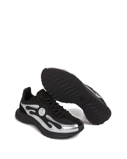 Casablanca Sneakers Met Vlammenapplicatie in het Black voor heren