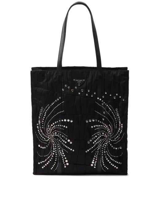 Prada Black Large Re-Nylon Tote Bag