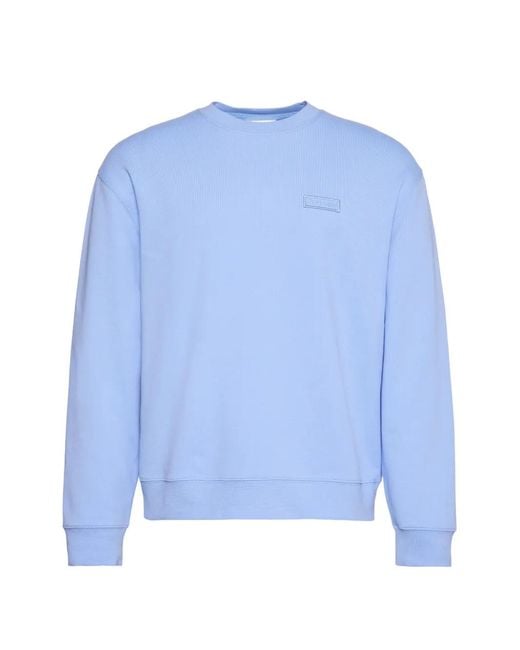 Calvin Klein Blue Cotton Sweatshirt for men
