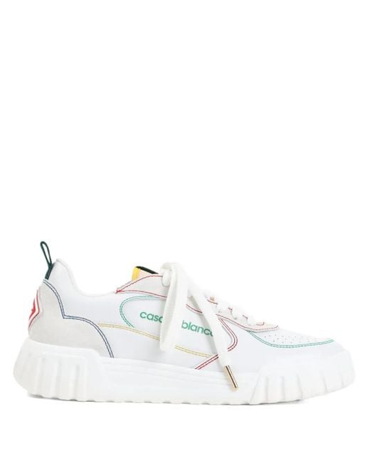 Casablanca White Logo-Print Sneakers for men