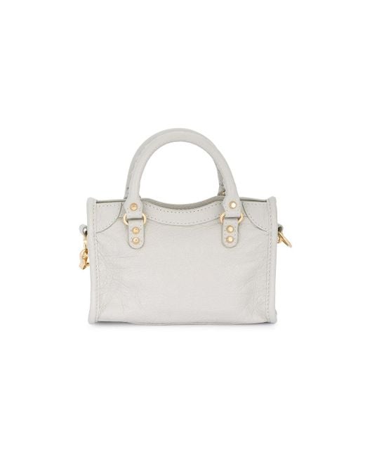 Balenciaga Classic Nano City Bag in Gray | Lyst