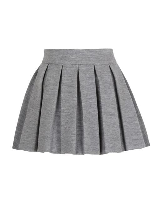 Balmain プリーツ ミニスカート Gray