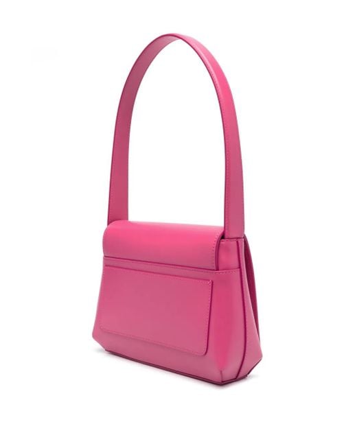 Dolce & Gabbana Pink Dg Logo Leather Shoulder Bag