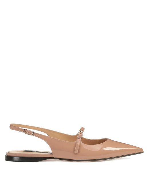 Sergio Rossi Natural Pointed-Toe Slingback Pumps