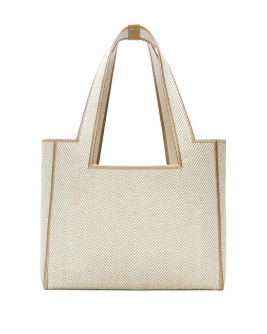 Loewe Natural Medium Herringbone-Pattern Tote Bag