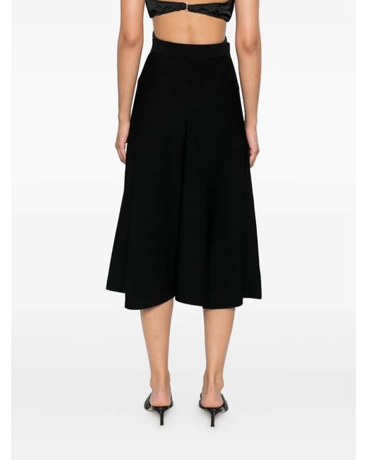 Max Mara Black Lazio Knited Midi Skirt