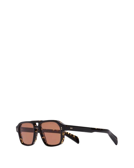 Cutler & Gross Black Tortoiseshell-Pattern Sunglasses