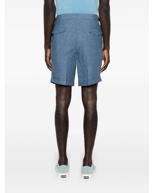 Briglia 1949 Blue Amalfis Linen Bermuda Shorts for men