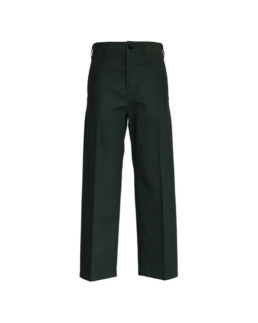 Department 5 Green Button Straight Trousers