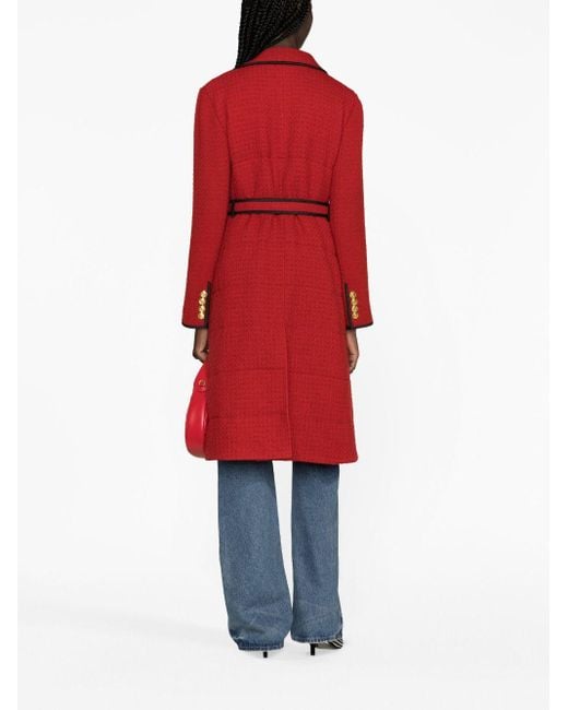 Abrigo con doble botonadura Gucci de color Red