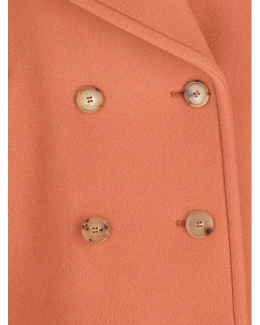 Chloé Orange Double-Breasted Buttoned Jacket