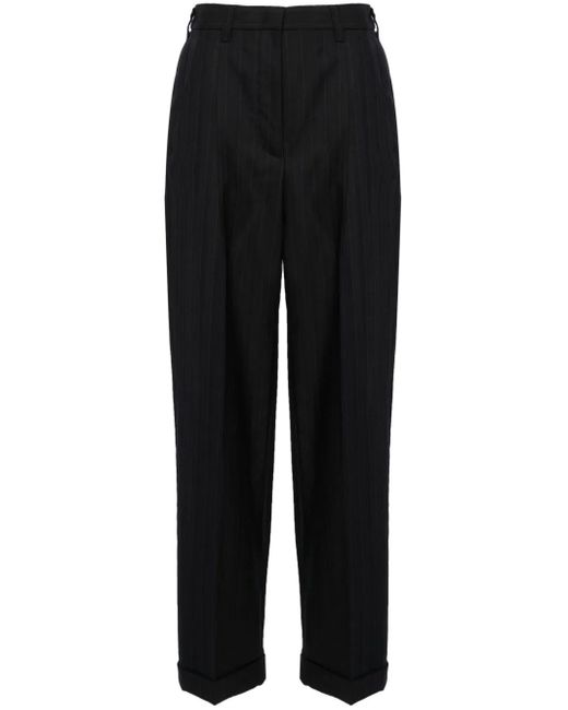 Pantalones de vestir a rayas diplomáticas Miu Miu de color Black