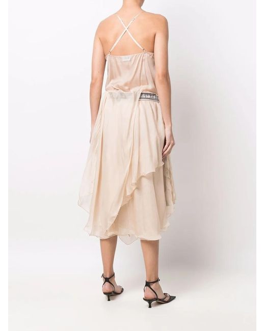 DIESEL Natural D-Claes Asymmetric Silk Dress