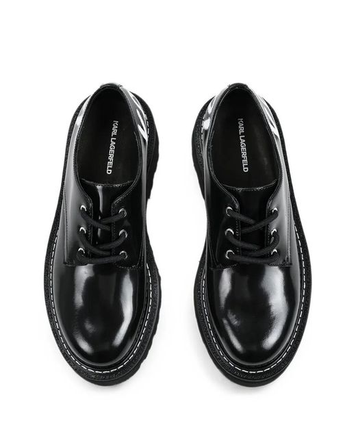 Karl Lagerfeld Black Logo-Print Chunky-Sole Shoes