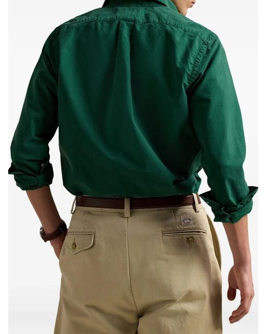Polo Ralph Lauren Green Button-Down Collar Shirt for men