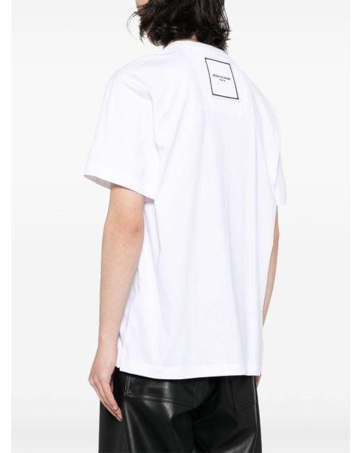 Wooyoungmi White Logo-print Cotton T-shirt for men