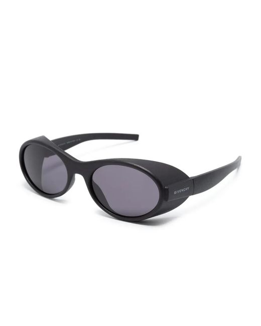 Givenchy Gray G Ride Oval-Frame Sunglasses