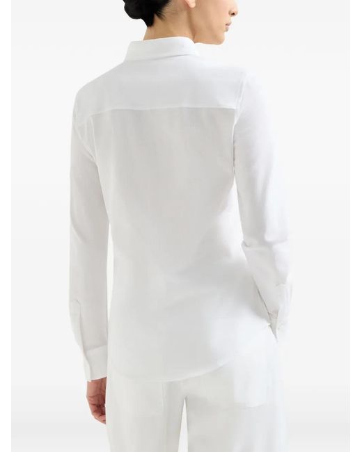 Brunello Cucinelli White Logo Shirt