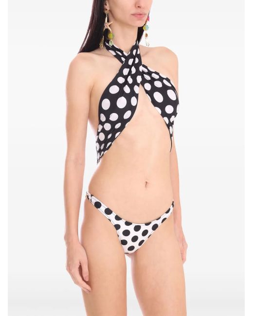 Maillot De Bain À Pois Amir Slama en coloris White
