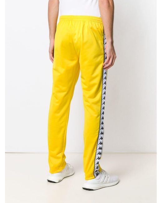 tynd voldgrav dødbringende Kappa Logo Tape Detail Track Pants in Yellow for Men | Lyst