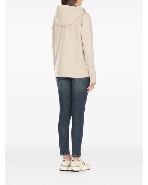 K-Way Natural Hooded Zip-Front Jacket