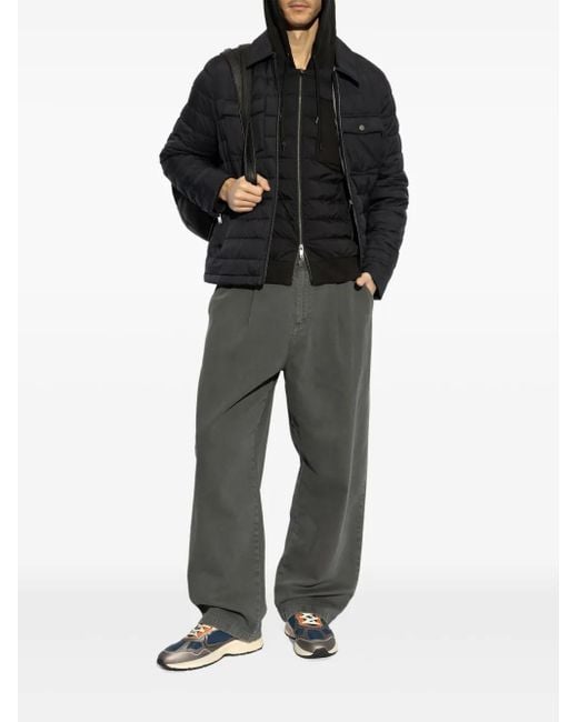 Moose Knuckles Black Zip-Up Down Jacket for men
