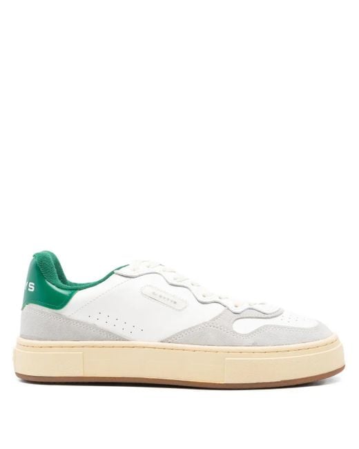 Eytys White Leather Panelled Sneakers for men