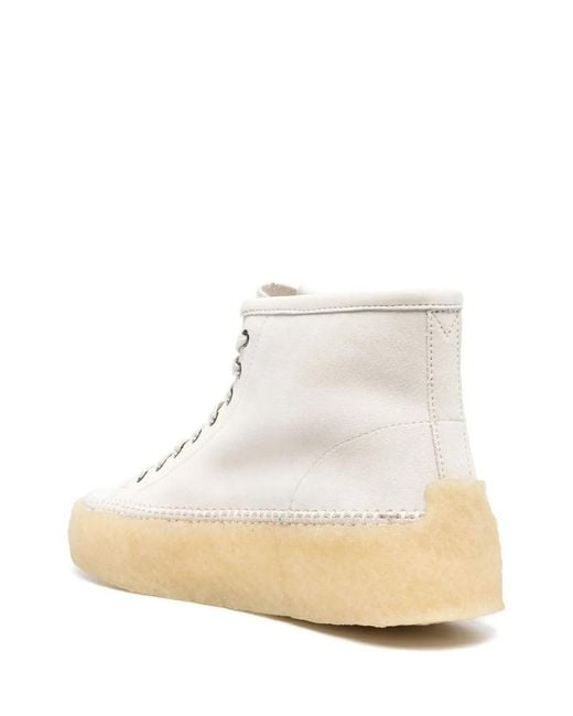 Clarks White Caravan Mid Boots for men