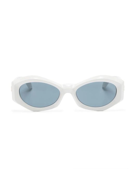 Versace Blue Oval-Frame Sunglasses