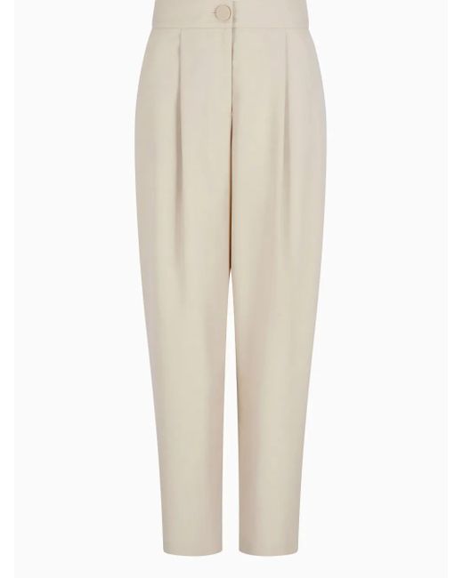 ARMANI EXCHANGE White Straight-Leg Trousers