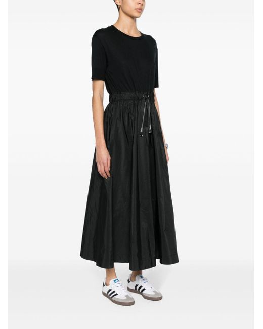 Herno Black Panelled T-shirt Dress