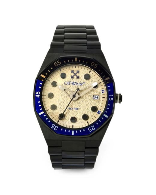 Off-White c/o Virgil Abloh Blue Dry Mode Rotating Bezel 39Mm Watch for men
