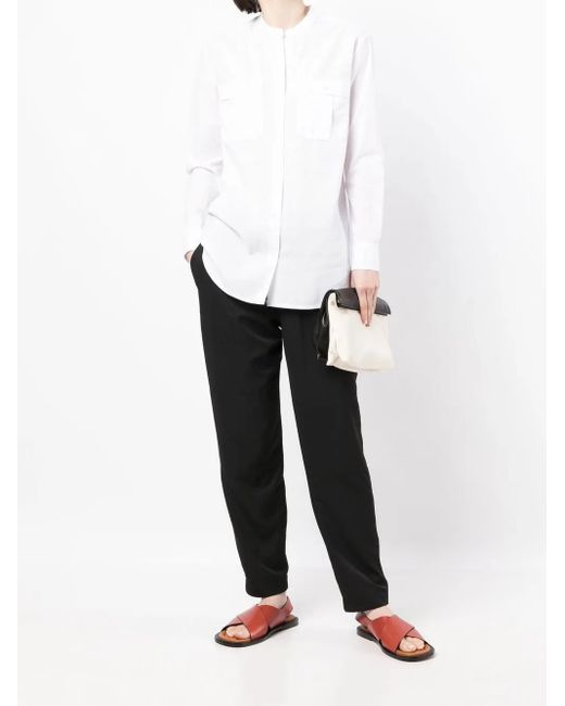 James Perse Black Drawstring Tapered Trousers