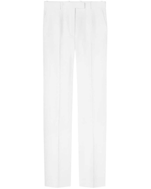 Pantalones rectos de talle alto Versace de color White