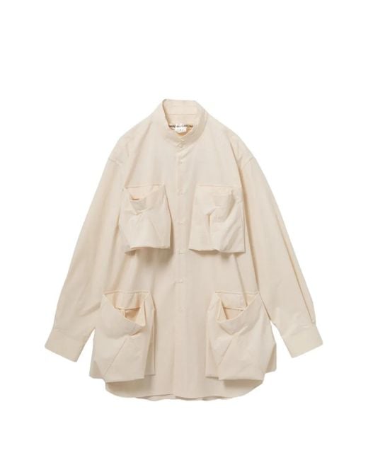 Comme des Garçons White 3D-Pocket Mini Dress