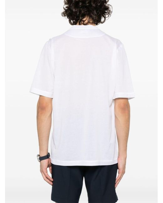 Kiton White Jersey Cotton T-shirt for men
