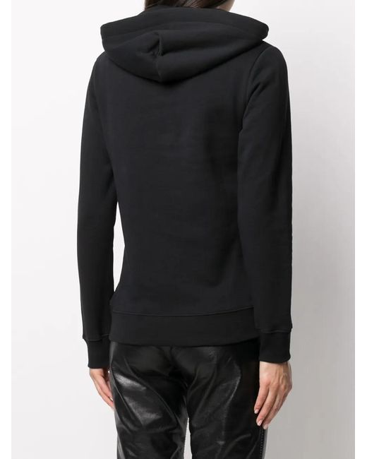 Rabanne Black Logo-Print Drawstring Hoodie