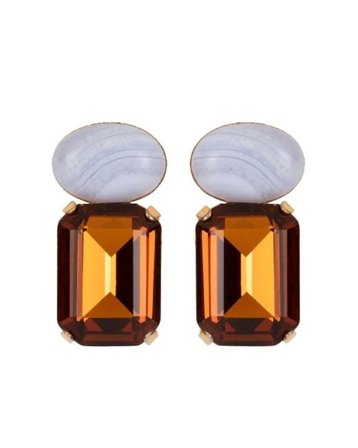 Jennifer Behr White Elin Earrings