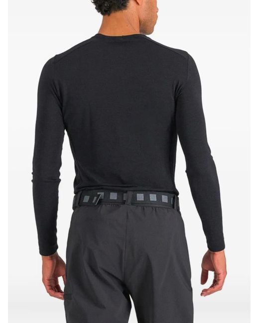 Sportful Black Logo-Patch Ski Top