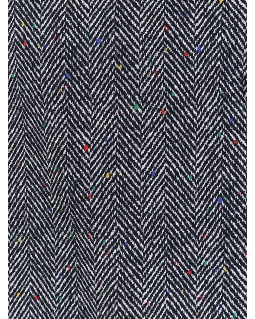 Givenchy Gray Herringbone-Pattern Midi Pencil Skirt