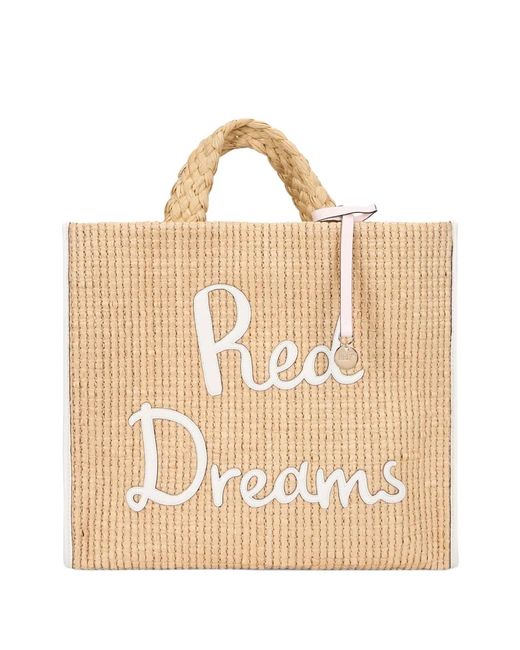 Red(v) Natural Woven Tote Bag