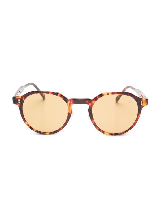 Dunhill Natural Lunettes De Soleil À Monture Ronde for men