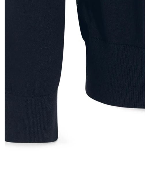 Kiton Blue Button-Up Polo Shirt for men