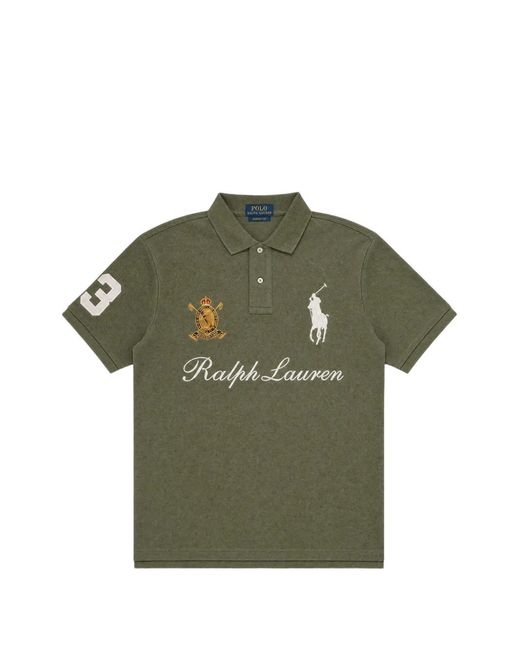 Polo Ralph Lauren Green Logo-Embroidered Polo Shirt for men