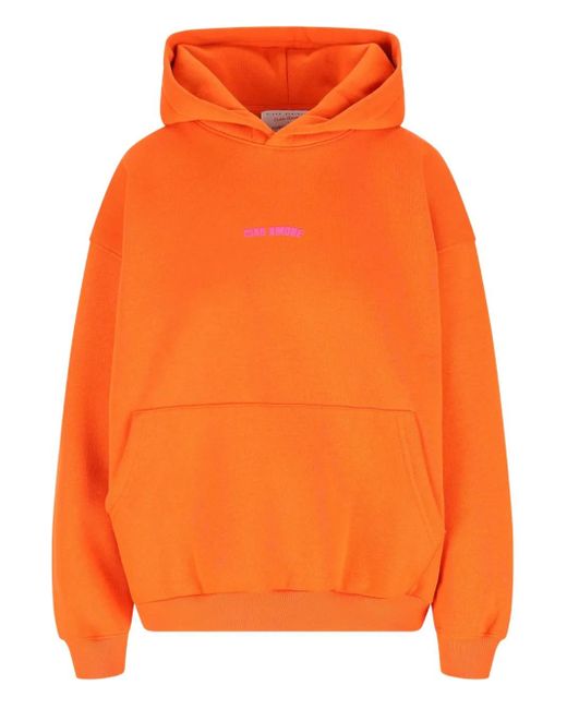 Giada Benincasa Orange Hoodie mit Logo-Print