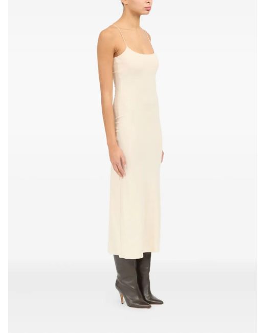 v neck formal dress with sleeves Lady Black Tie - Carmine Gown - Beaded A-line Dress With Flutter Sleeves