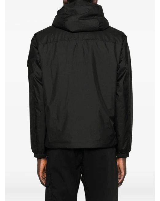 C P Company Black Hooded Zip Jacket for men