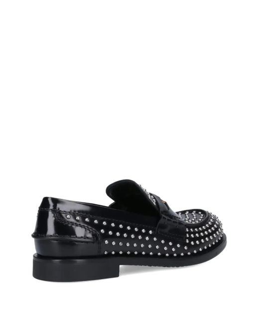 Mocassins Cloutés À Entaille Penny Miu Miu en coloris Black