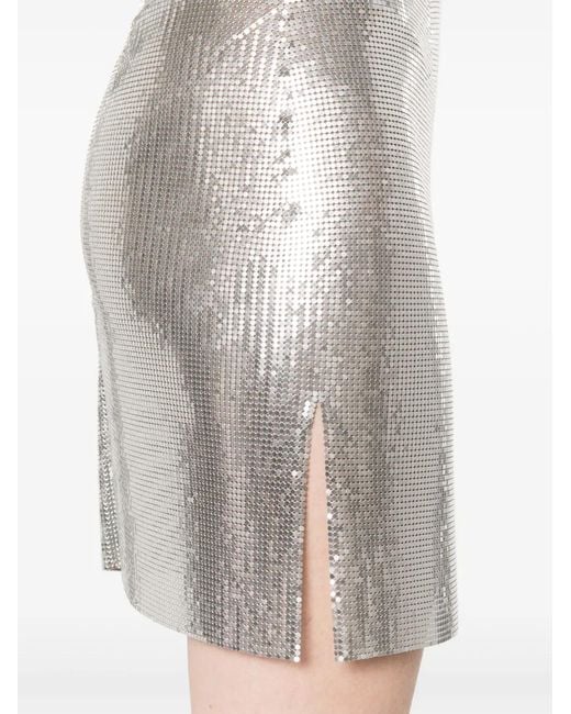 Rabanne Gray Chainmail Mini Skirt