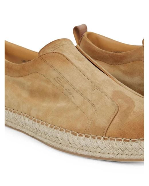Santoni Natural Suede Espadrilles for men